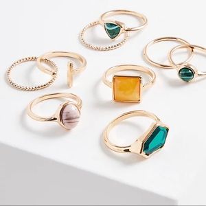 TORRID STONE COCKTAIL RING SET SIZE 8